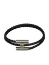 Tunis Tresse Palladium Bracelet Noir - HERMES - BALAAN 1