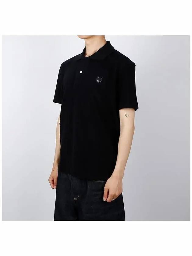 Bold Fox Head Patch Comfort Polo Shirt Black - MAISON KITSUNE - BALAAN 3