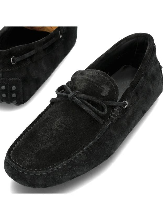 Men's Gommino Suede Driving Shoes Black - TOD'S - BALAAN 2