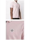 Logo Patch Washing Polo Shirt Pink - STONE ISLAND - BALAAN 6