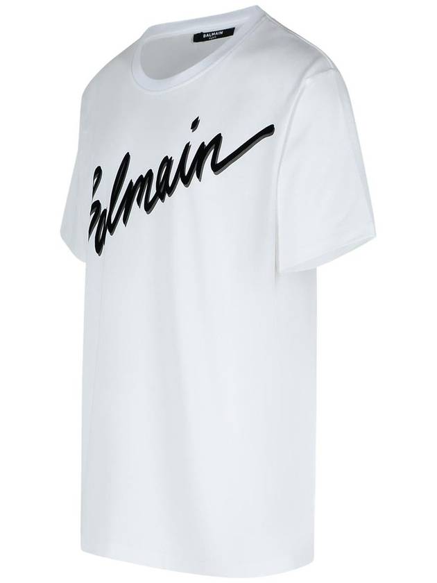 Balmain White Cotton T-Shirt - BALMAIN - BALAAN 2