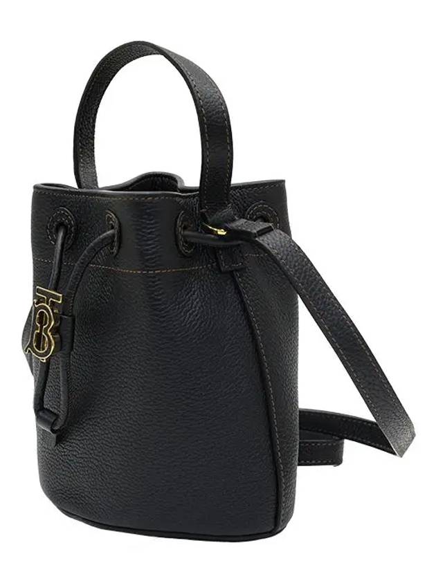 Mini Grainy Leather TB Bucket Bag Black - BURBERRY - BALAAN 4