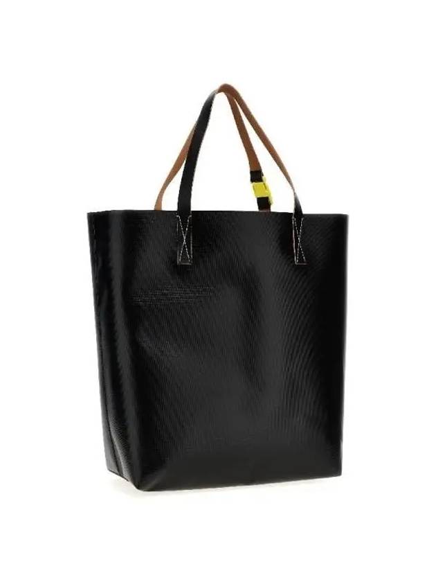 Logo Shopper Tote Bag Black White - MARNI - BALAAN 3