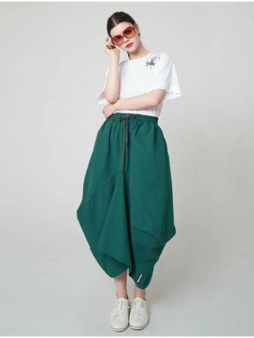 Panel Flare A-Line Skirt Green - ATHPLATFORM - BALAAN 1