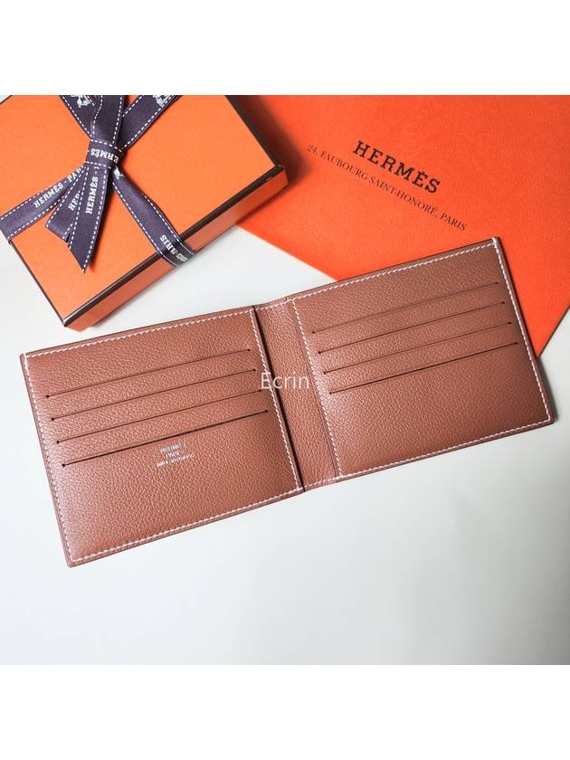 Citizen Twill Compact Card Wallet Gold Sun - HERMES - BALAAN 5