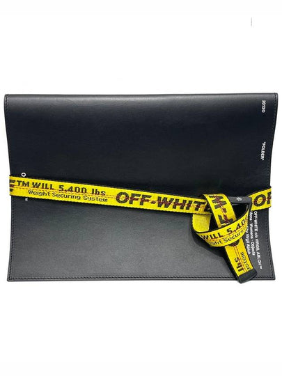 Logo document file folder clutch OMST018 - OFF WHITE - BALAAN 2