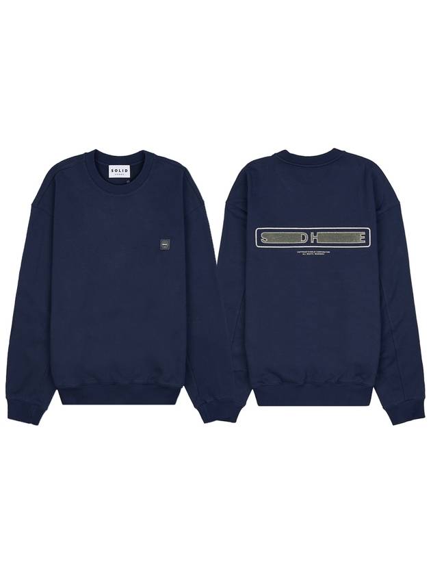 Soft Back Logo Sweatshirt Navy - SOLID HOMME - BALAAN 2