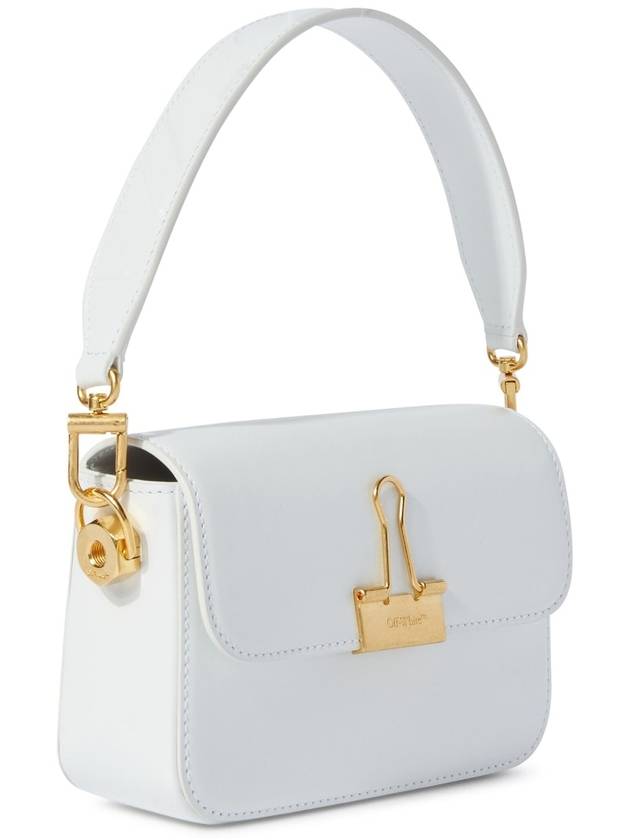 binder clip calfskin small shoulder bag white - OFF WHITE - BALAAN 5