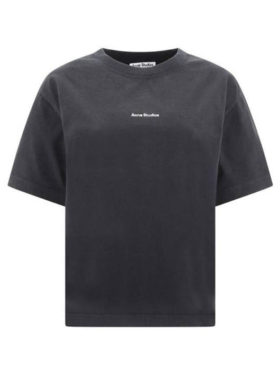 Logo Crew Neck Short Sleeve T-Shirt Black - ACNE STUDIOS - BALAAN 2