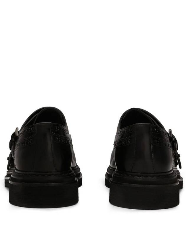 Dolce & Gabbana Calf Leather Monk Shoes With Buckles - DOLCE&GABBANA - BALAAN 4