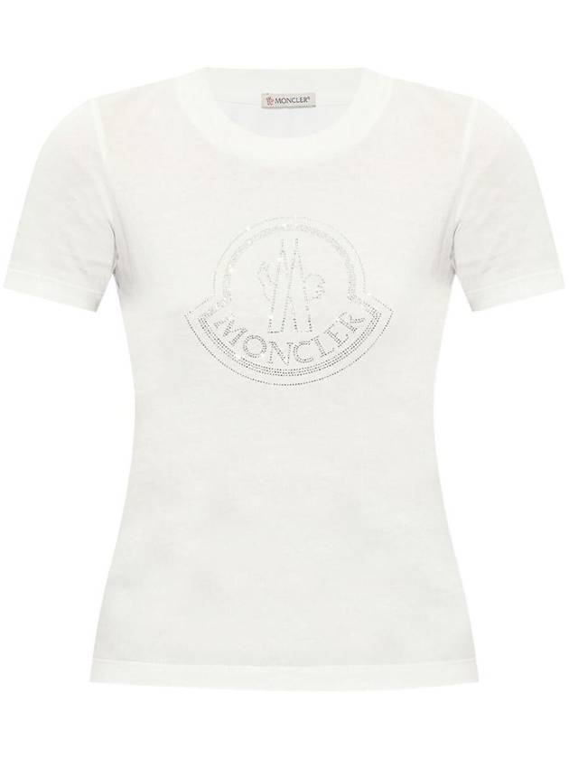 Moncler Crystals Logo T-Shirt Clothing - MONCLER - BALAAN 1