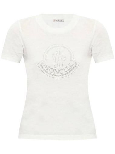 Moncler Crystals Logo T-Shirt Clothing - MONCLER - BALAAN 1