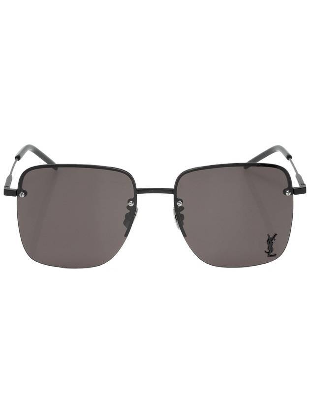 Monogram Logo Metal Sunglasses Black - SAINT LAURENT - BALAAN 1