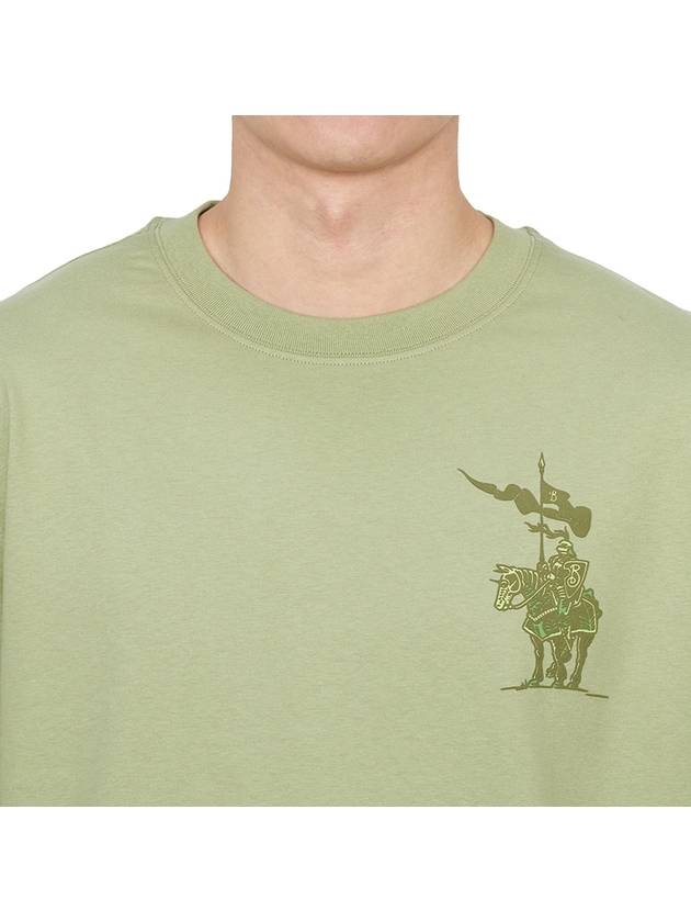 EKD Cotton Short Sleeve T-Shirt Sage Green - BURBERRY - BALAAN 6