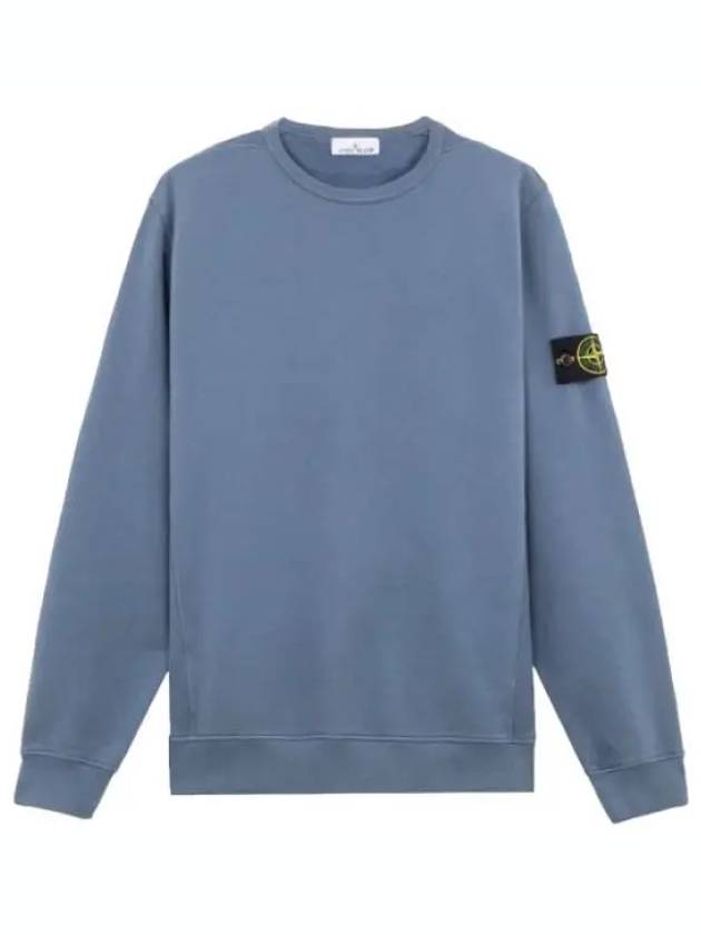 Wappen Patch Crew Neck Cotton Sweatshirt Blue - STONE ISLAND - BALAAN 2