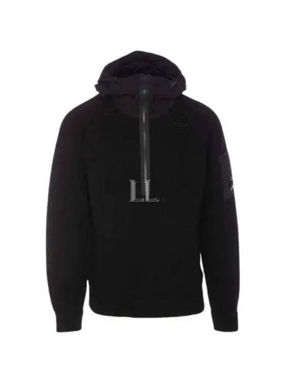 Lens Detail Knit Hoodie Black - CP COMPANY - BALAAN 2