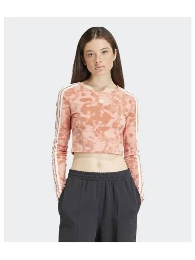 adidas AOP 3S Crop Top Wonder Clay IY0779 - ADIDAS - BALAAN 1