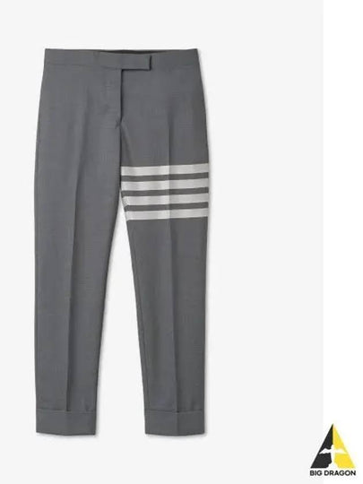 Men's Plain Weave 4 Bar Low Rise Skinny Straight Pants Grey - THOM BROWNE - BALAAN 2