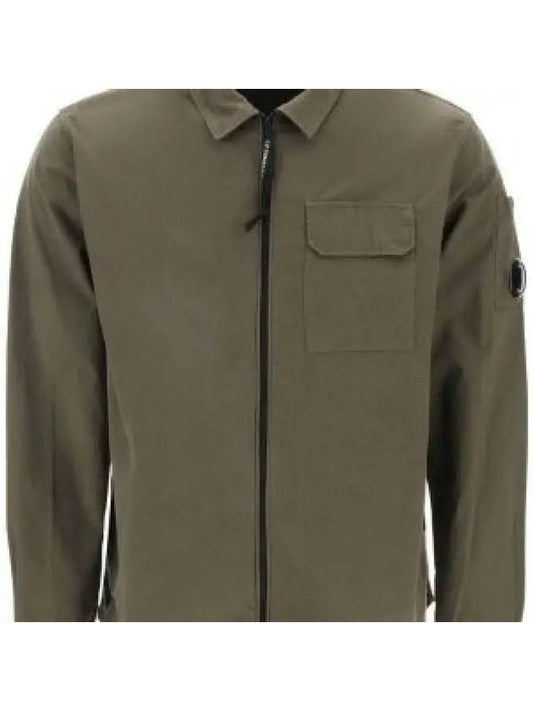 Shirt Southern Gabardine Zipped Shirt 16CMSH158A 002824G 683 Gabardine Zipped Shirt - CP COMPANY - BALAAN 2