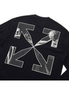 Caravaggio Arrow Print Long Sleeve T-Shirt Black - OFF WHITE - BALAAN 10