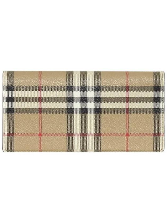 Check Long Wallet Beige - BURBERRY - BALAAN 2