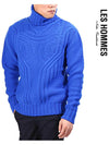 Men's Wool Turtleneck Blue - LES HOMMES - BALAAN 2