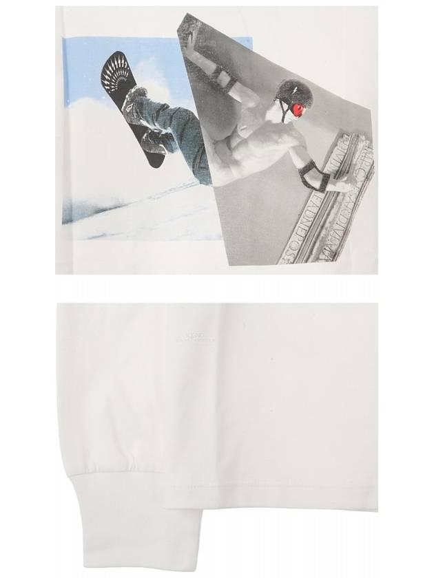 19FW PBJT549S M500S 113 Snowboarder Zeus Loose Regular Long Sleeve T-Shirt White Sky Men's T-Shirt TR - NEIL BARRETT - BALAAN 7