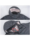 Men's 4 Bar Poly Twill Hooded Parka Medium Gray - THOM BROWNE - BALAAN 6