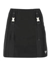 Triangle Logo Buckle Strap H-Line Skirt Black - PRADA - BALAAN 1