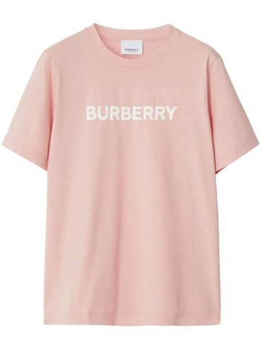 Women's Logo Print Cotton Short Sleeve T-Shirt Pink - BURBERRY - BALAAN 1