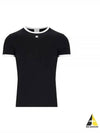 Contrast Signature Short Sleeve T-Shirt Black - COURREGES - BALAAN 2