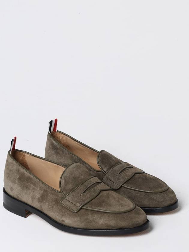 Varsity Suede Penny Loafers Dark Green - THOM BROWNE - BALAAN 5