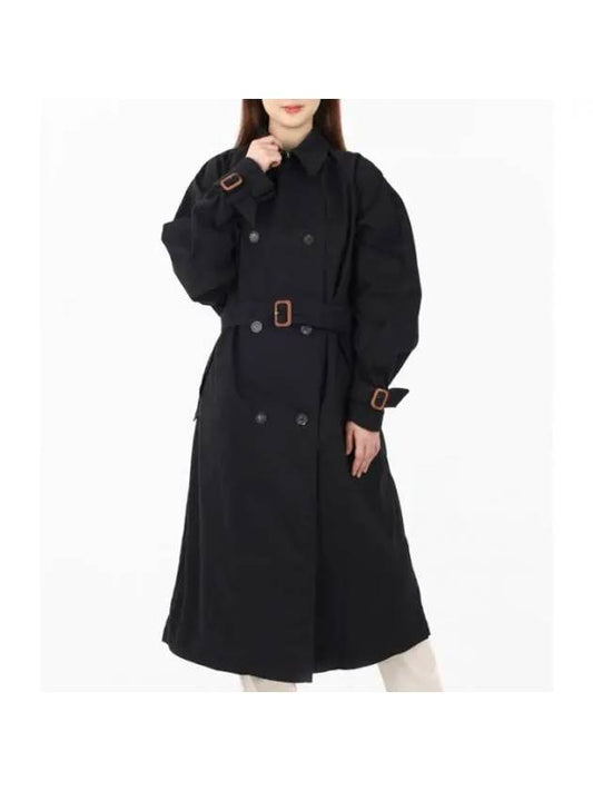 Coat EDENNA MA0204FB B1F02I 01BK Edenna Trench Coat - ISABEL MARANT - BALAAN 1