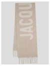 Lecharpe Fringe Logo Virgin Wool Muffler Beige - JACQUEMUS - BALAAN 2