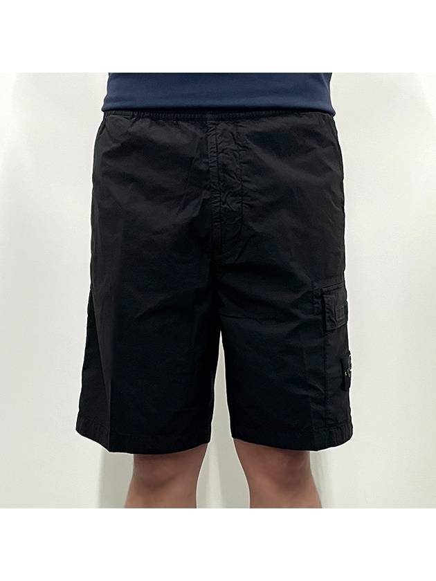 Compass Badge Bermuda Shorts Black - STONE ISLAND - BALAAN 3