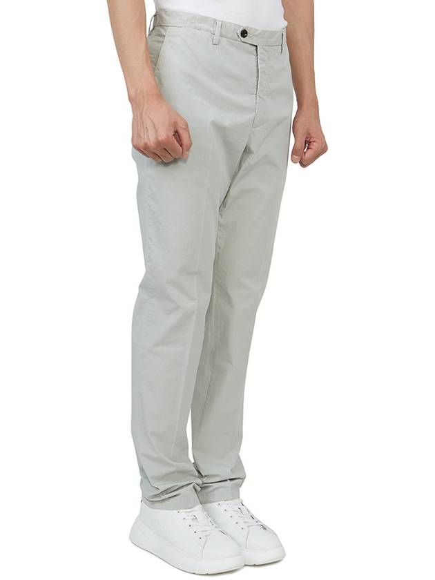 Men's Cotton Blend Straight Pants Grey - DRUMOHR - BALAAN 4