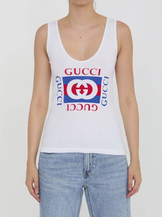 Logo Sleeveless White - GUCCI - BALAAN 2