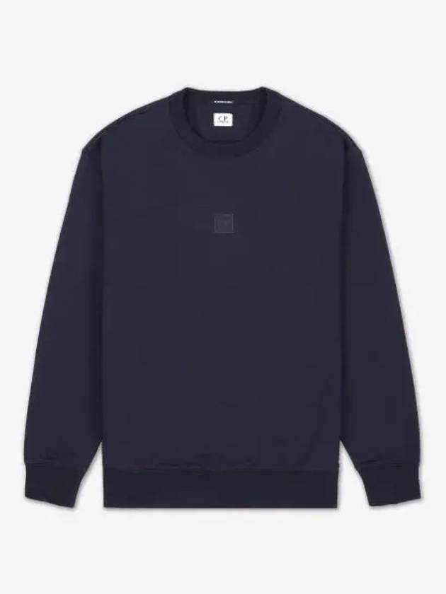 Stretch Fleece Crew Neck Sweatshirt Navy - CP COMPANY - BALAAN 2