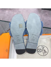 Women's Oran Sandals Woolskin Blue - HERMES - BALAAN 6