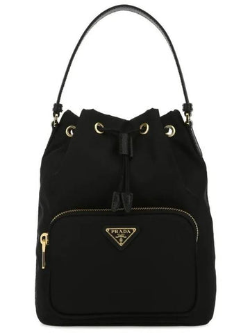 Duet Re-Nylon Bucket Bag Black Gold - PRADA - BALAAN 1