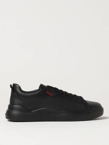 Cupsole Trainers Smooth Leather Low Top Sneakers Black - HUGO BOSS - BALAAN 1