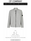 Emerized Gabardine Overshirt Zip-Up Jacket Grey - CP COMPANY - BALAAN 3