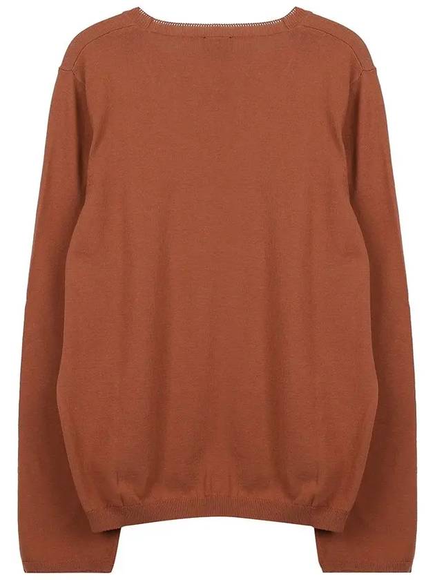 Embroidered Logo Knit Top Brown - A.P.C. - BALAAN 3