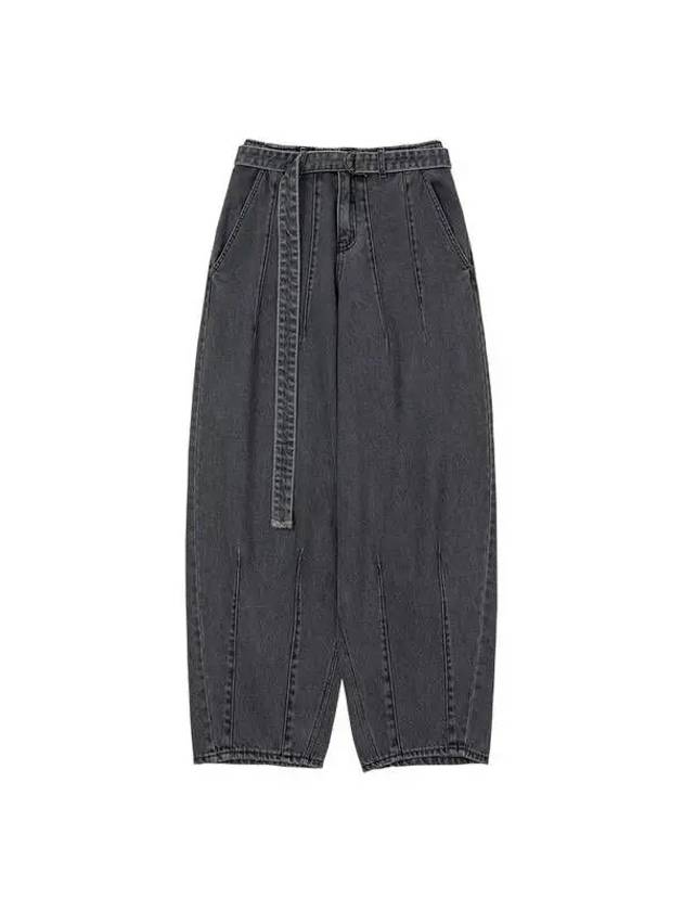 Oversized Washed Denim Pants GRAY Gray 271282 - AJOBYAJO - BALAAN 1