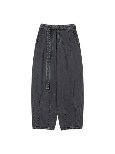 Oversized Washed Denim Pants GRAY Gray 271282 - AJOBYAJO - BALAAN 1