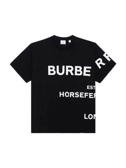 Horseferry Short Sleeve T-Shirt Black - BURBERRY - BALAAN 2