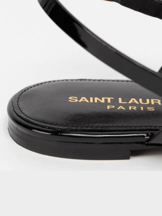 Women's Monogram Cassandra Sandals Black - SAINT LAURENT - BALAAN 7