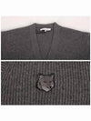 cardigan NM00501KT1093 H131 MEDIUM GRAY MELANGE - MAISON KITSUNE - BALAAN 6