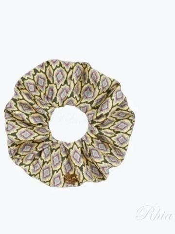 WF6D0001AA045 X0891 Tie Geometric Silk Scrunch Headband - ETRO - BALAAN 1