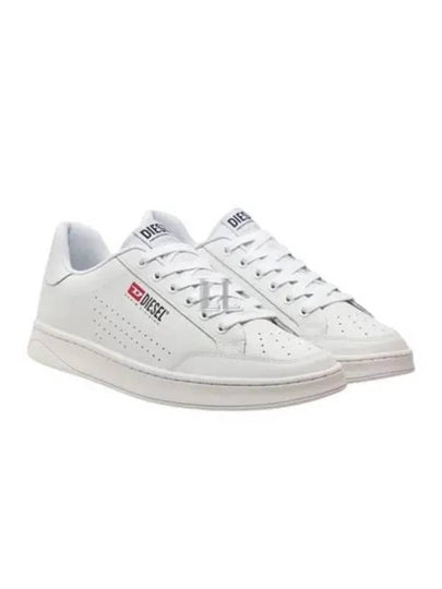 SAthene Leather Nylon Low Top Sneakers White - DIESEL - BALAAN 2